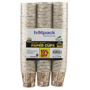 Hotpack Paper Cup Heavy Duty 6.5 Ounce, Pack Of 3