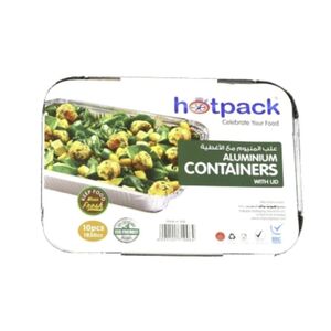Hotpack Aluminium Container With Lid 83185 10 Pcs X 2 Pcs
