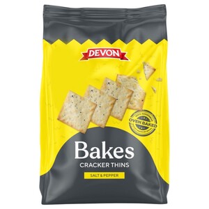 Devon Bakes Crackers Thins Salt & Pepper 125G
