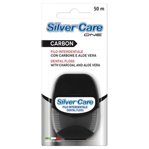 Silver Care Dental Floss Carbon With Charcoal & Aloe Vera