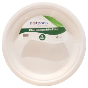 Hotpack Biodegradable Plate 10 Pieces 23Cm