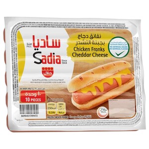 Sadia Chicken Franks Cheddar Cheese 340G