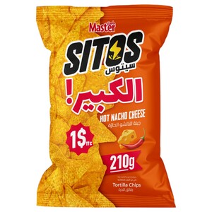 Master Sitos Tortilla Chips Hot Nacho Cheese 210G