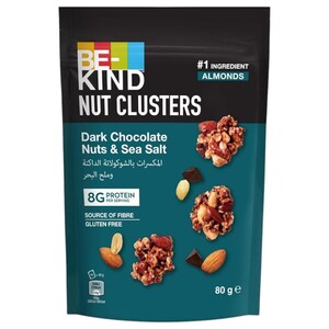 Be-Kind Nuts Clusters Dark Chocolate Nuts & Sea Salt Gluten Free 80G