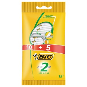 Bic 2 Sensitive 10 + 5 Pieces
