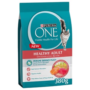 Purina One Dry Cat Food With Salmon And Tuna 380G