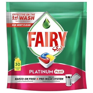 Fairy Platinum Plus Automatic Dishwasher Capsule Lemon 30 Pieces