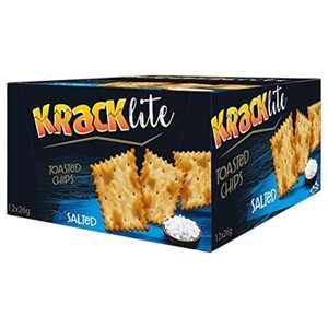 Kracklite Toasted Chips Salted 26G X12