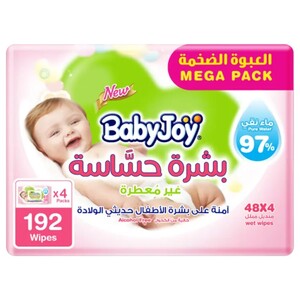 Baby Joy Wet Wipes Sensitive Skin 192 Pieces