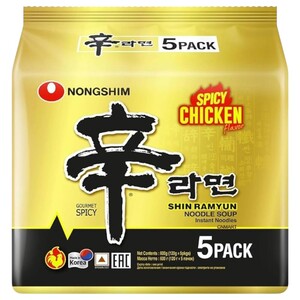 Nongshim Shin Ramyun Noodles Spicy Chicken 120G X5