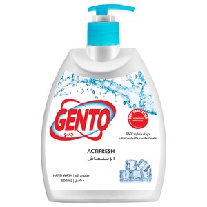 Gento Hand Wash Actifresh Blue 500Ml