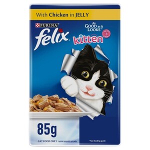 Felix Cat Food Kitten Chicken In Jelly 85G