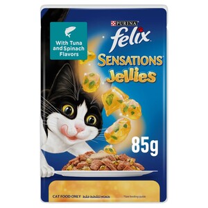 Felix Cat Food Sensation Tuna Spinach In Jelly 85G