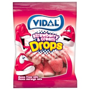 Vidal Candy Strawberry & Cream Drops 90G