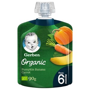 Gerber Baby Food Pumpkin Banana Carrot Organic 90G