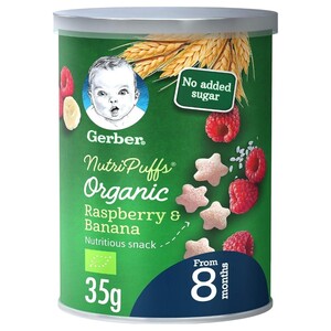 Gerber Puffs Organic Raspberry & Banana 35G