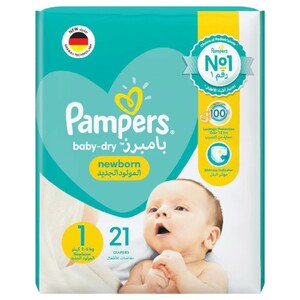 Pampers Regular Diapers Mainline Carry Pack Size 1 21 Pieces
