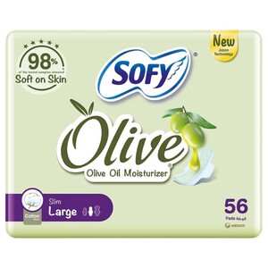 Sofy Pads Olive Oil Large 56 Pieces