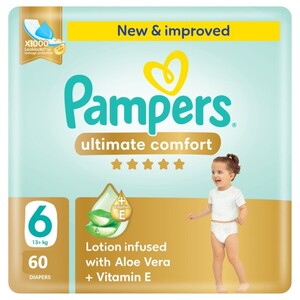 Pampers Regular Diapers Premium Care Mega Box Size 6 60 Pieces