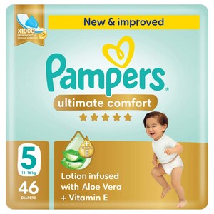 Pampers Diapers Ultimate Comfort Size 5 11-16Kg 46 Pieces