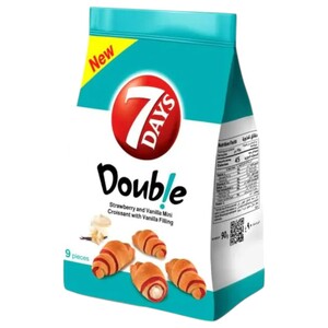 7 Days Double Mini Croissant Strawberry And Vanilla 90G