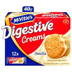 Mcvities Digestive Creams Vanilla 40G X12