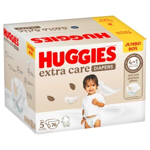 Huggies Diapers Extra Care Size 5 Jumbo Box 76 Pieces