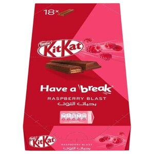 Kit Kat Chocolate Bar 2 Fingers Raspberry Blast 19G X18