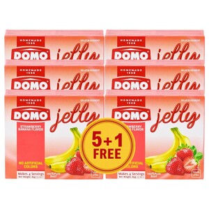Domo Jelly Strawberry & Banana 85G 5+1 Free
