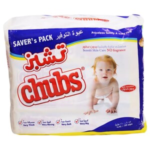 Chubs Baby Wipes Sensitive Skincare 40 Pieces X4