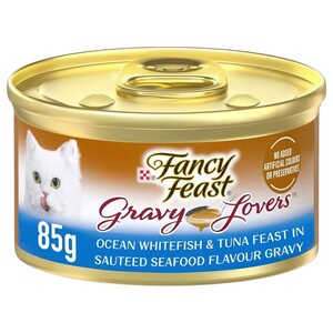 Fancy Feast Cat Food Gravy Lovers Ocean Whitefish & Tuna 85G