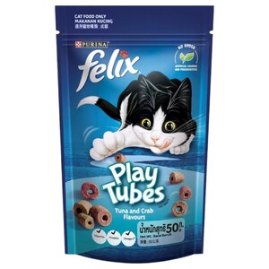 Felix Cat Treats Play Tubes Tuna & Crab 50G