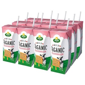 Arla Uht Milk Strawberry Organic 200Ml X12