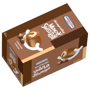 Americana Munchy Swiss Roll Filled With Chocolate Cream 20G X12
