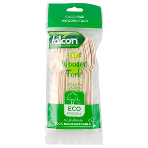 Falcon Wooden Fork 25 Pieces