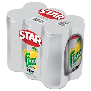 Star Fizz Carbonated Soft Drink Zero Sugar 300Ml X6