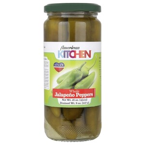 American Kitchen Whole Jalapeno Peppers 454G