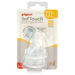 Pigeon Softouch Ss Nipples 2 Pieces
