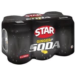 Star Soft Drink Ginger Soda 300Ml X6