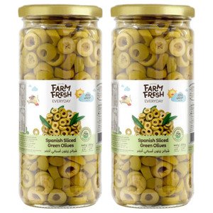 Farm Fresh Green Sliced Olives 440G X2