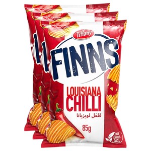 Tiffany Finns Chips Chilli 85G X3