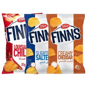 Tiffany Finns Chips Chili Cheese Salt 3 Pieces 85G