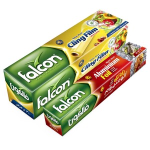 Falcon Cling Film 1.3Kg X 30Cm With Cutter + Foil 25Sqft