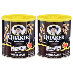 Quaker White Oats Tin 500G X2