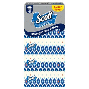 Scott Facial Tissue 190 Sheets X5