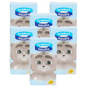 Saudia Vanilla Milk 200Ml X6
