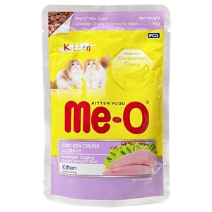 Me-O Pouch Kitten Chicken Chunk In Gravy 80G