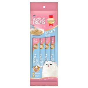Me-O Smart Heart Creamy Cat Treats Chicken 4 Pieces 15G
