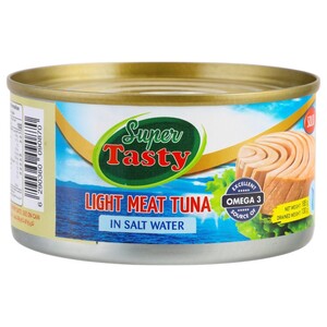 Super Tasty Meat Solid Tuna In Salt Water Light 185G