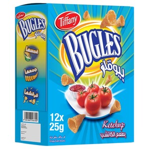Tiffany Bugles Chips Crisps Ketchup 25G X12